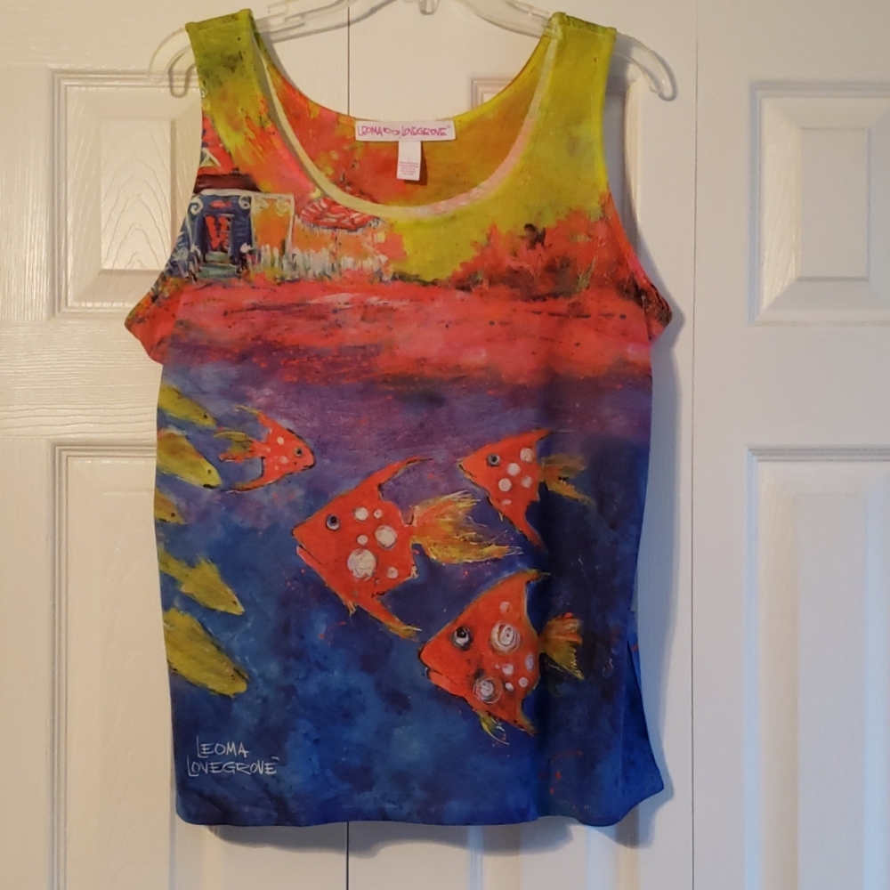 Leoma Lovegrove Large Tank Top with Fish